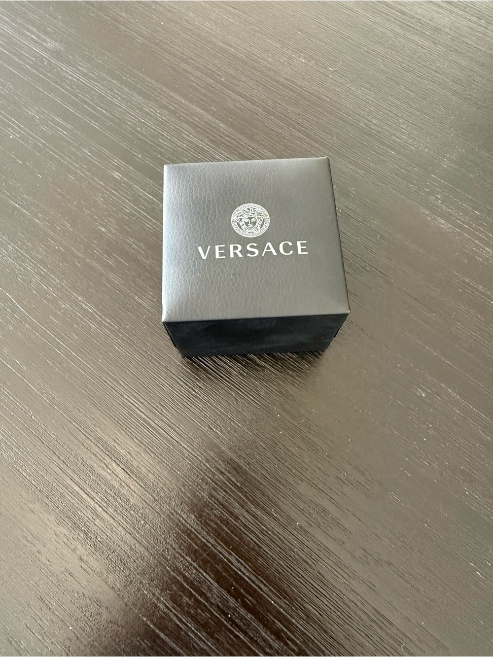 Versace Black and White Logo Jewelry Box